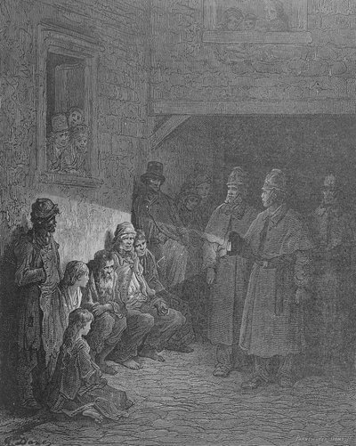 The Bull&39;s-Eye من فيلم "London، a Pilgrimage" من تأليف ويليام بلانشارد جيرولد (1826-1884) دون نقش حانة Adolphe Francois Pannemaker (عام 1822). 1872 بواسطة Gustave Dore